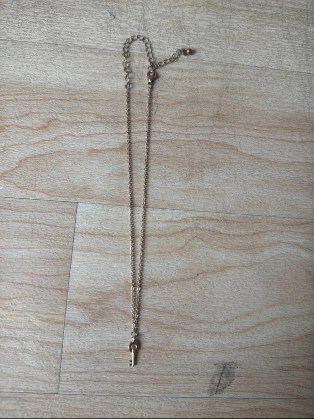 Delicate Rose Gold Key Pendant Necklace